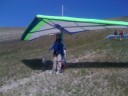 Beginner hang gliding or paragliding lesson